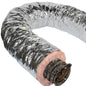 Master Flow 8 in. x 25 ft. Insulated Flexible Duct R8 Silver Jacket