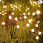 Solar Garden Lights - 8 Pack 12 LED Solar Firefly Lights with 2 Lighting Mode, Sway by Wind, Waterproof Solar Outdoor Light for Yard Patio Walkway Decoration, Warm White