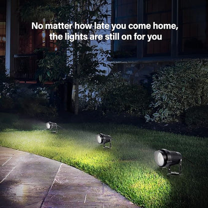 LemonBest Landscape Lights - 5W 110V Outdoor Spotlight - Waterproof IP65-3000K Cool White LED Landscape Lights - 5ft Cable for Yard Garden Patio Driveway House (Include Spike) (6 Pack)