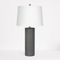 Fangio Lighting's 6228 26 in. Contemporary Column Ceramic Table Lamp in a Gray Finish