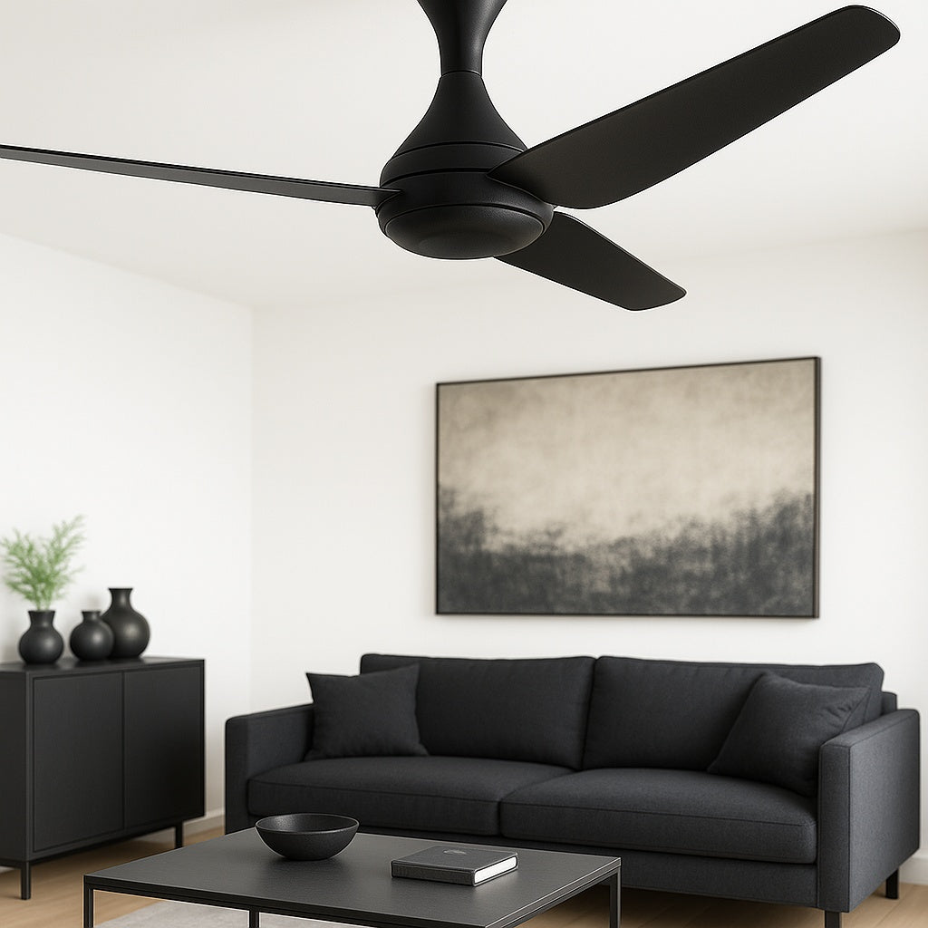 FANIMATION Drone 60 in Glossy Black Ceiling Fan with Remote Control and DC Motor FPD6235GBL/312947466#overlay
