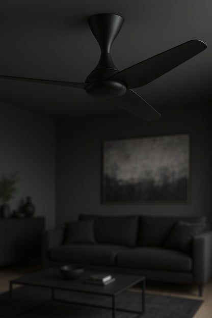 FANIMATION Drone 60 in Glossy Black Ceiling Fan with Remote Control and DC Motor FPD6235GBL/312947466#overlay