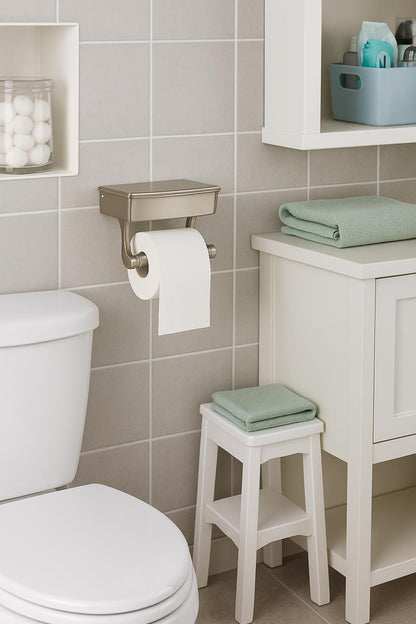 Delta Toilet Paper Holder with Privacy Storage in SpotShield Brushed Nickel EXTEN50 BN/205742853 885785716151 Delta