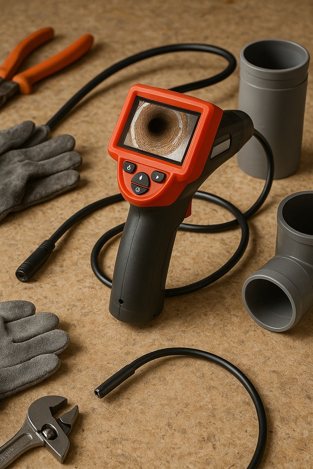 CA-25 Micro Visual Inspection & Diagnostic Handheld Camera w/ 2.7 in. Color Display, 4 ft. Fixed Waterproof Camera Cable