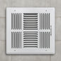 10 in. x 10 in. 4 Way Steel Wall/Ceiling Register in White E104M10X10