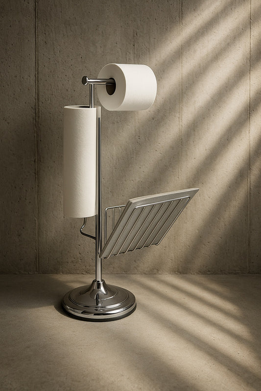 Unbranded Toilet Caddy with Magazine Rack in Chrome