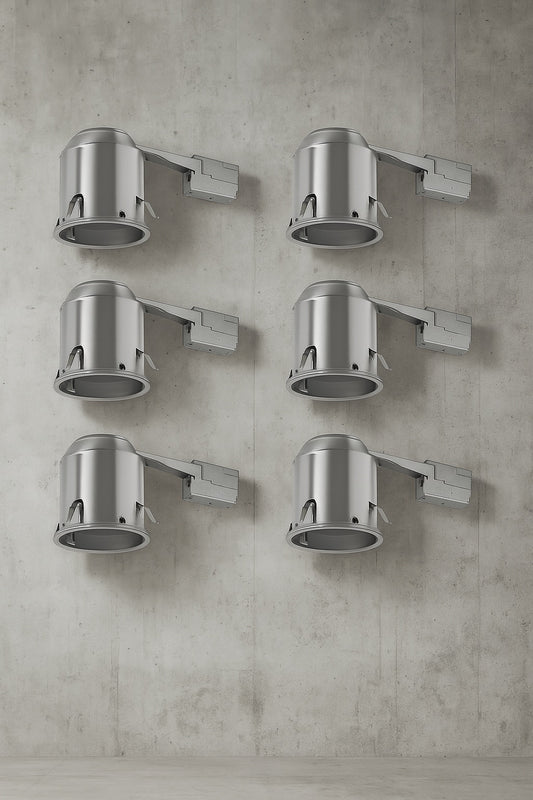 H7 6 in. Aluminum Recessed Lighting Housing for Remodel Ceiling, Insulation Contact (6 Pack) H7RICT 6PK