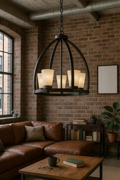 Progress Lighting P4658-84 Ridge Chandelier Espresso