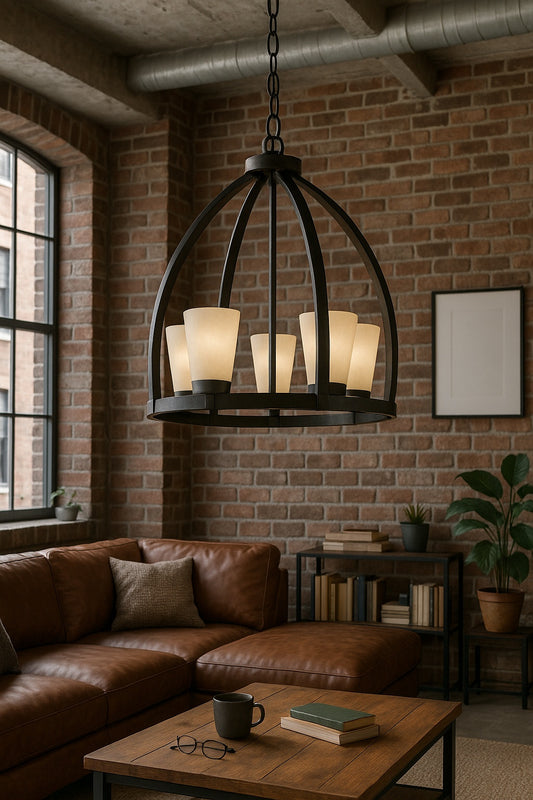 Progress Lighting P4658-84 Ridge Chandelier Espresso
