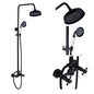 DecorBites™ Dual Handle Black Shower Set Faucet with Rainfall Shower Mixer Tap