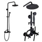 DecorBites™ Dual Handle Black Shower Set Faucet with Rainfall Shower Mixer Tap