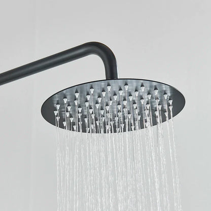 DecorBites™ Black Shower Faucet Set with Rainfall Shower Head and Wall Mounted Mixer Tap
