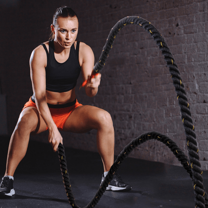 VEVOR Premium Battle Rope - 1.5" x 30ft for Home Gym & Strength Training